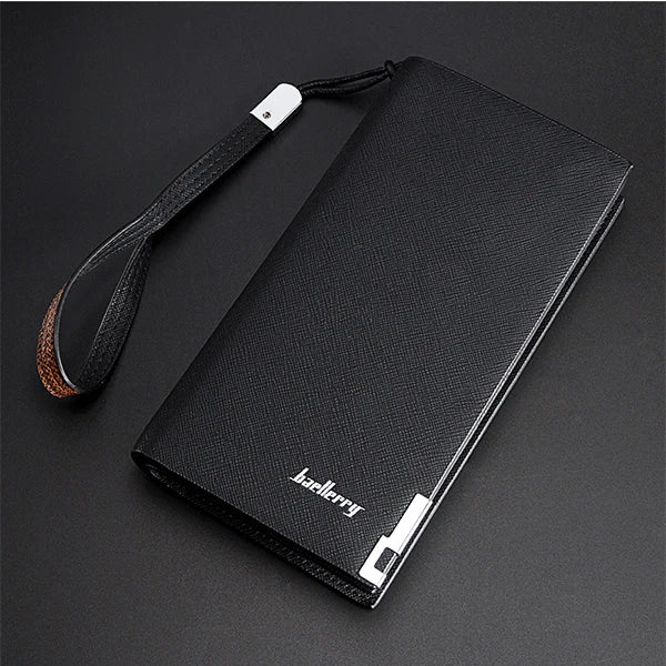 Balenberry premium long wallet black with 12 card slots