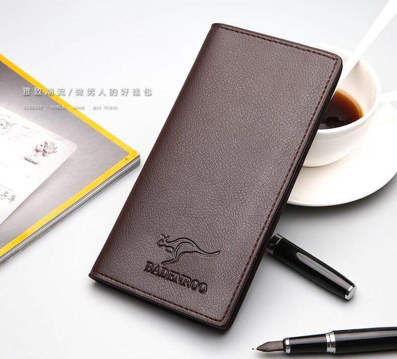 Black RFID wallet with transparent ID window