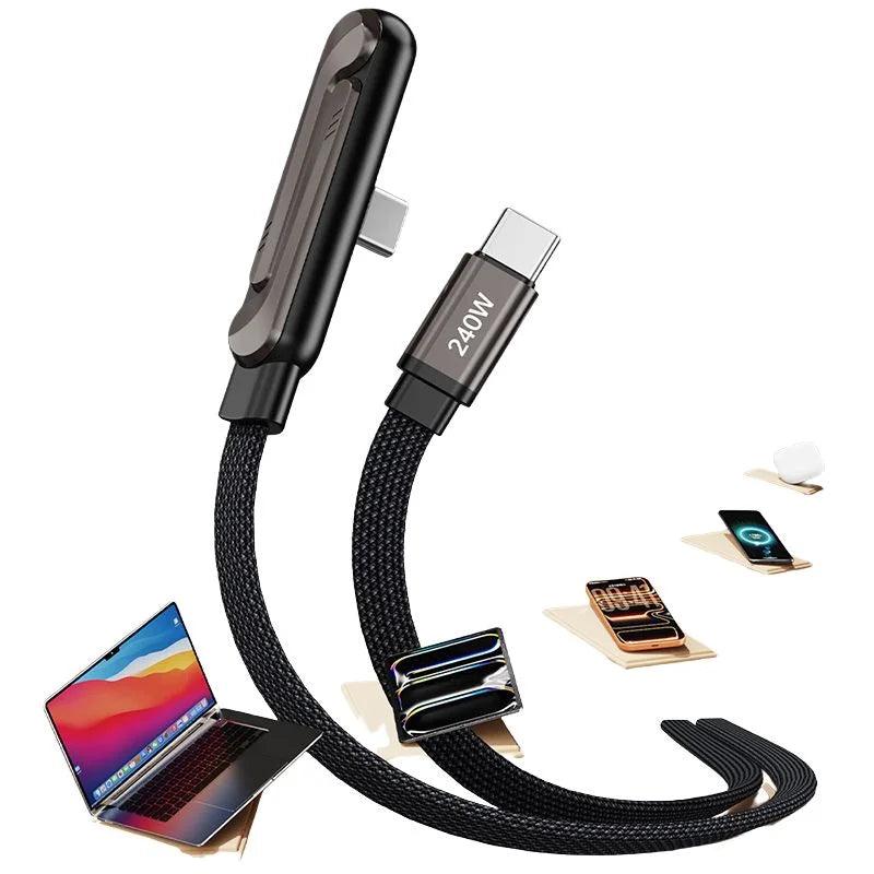 GrabitPK Premium Braided USB-C Charging Cable Close View