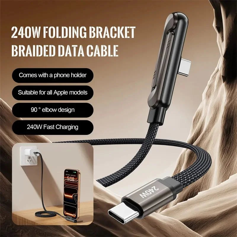 GrabitPK Fast Charging Type-C Cable for Smartphones and Tablets