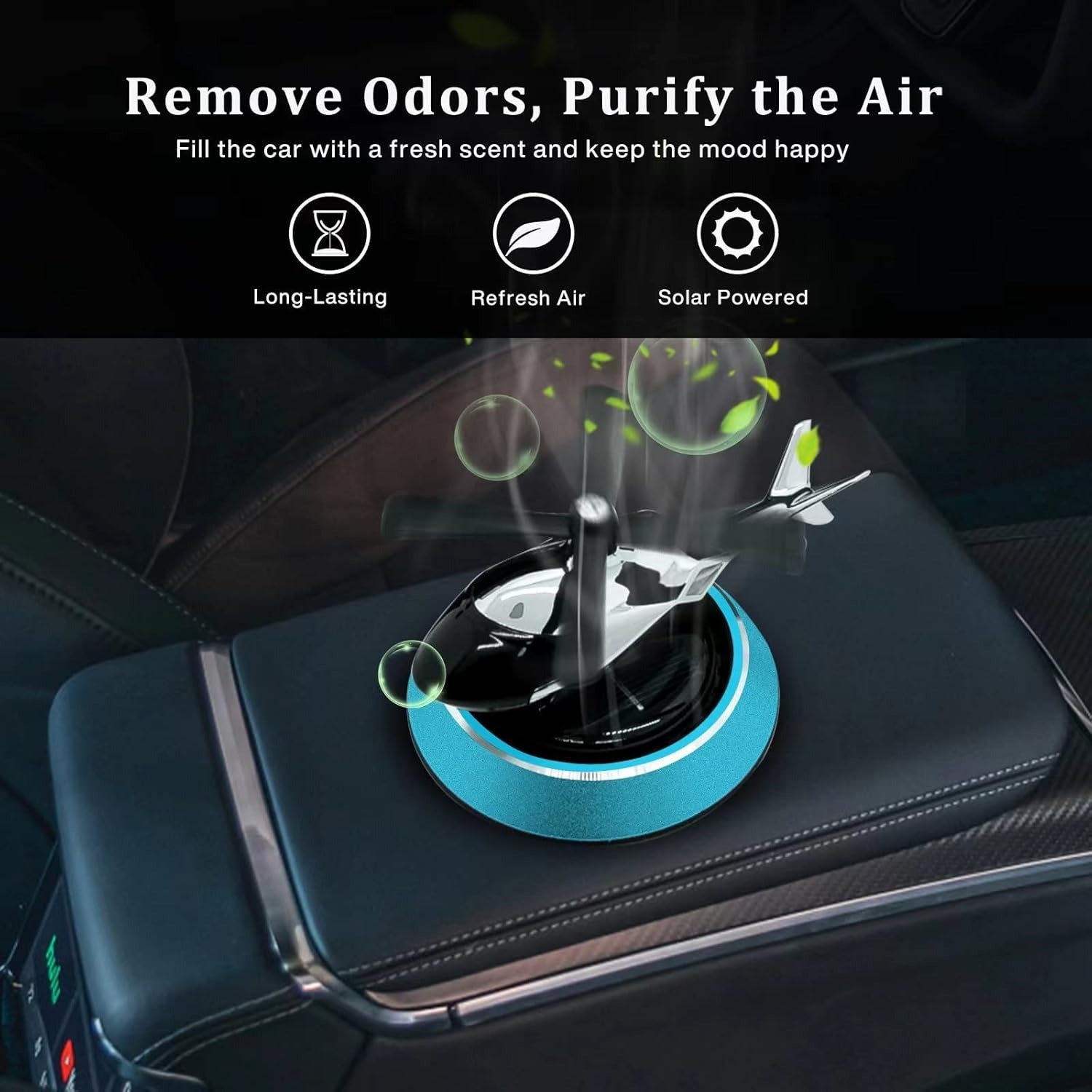 Solar powered dashboard air freshener with fragrance