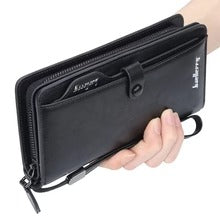Balebaily Long Zipper Wallet for Men & Women – PU Leather Wallet with 15 Card Slots & Mobile Holder