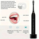 Electric toothbrush kit with charging cable and brush heads