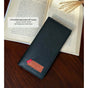 Black textured long wallet for men and women