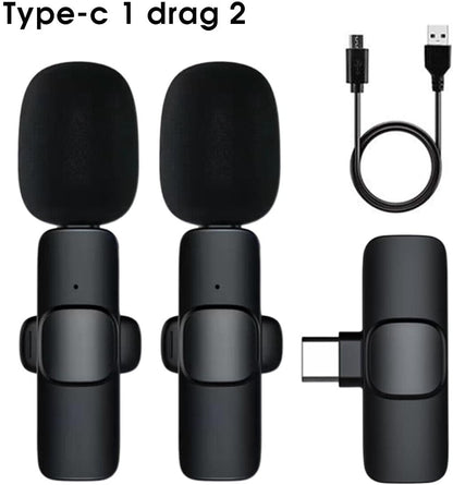 Compact dual microphone setup for mobile content creation