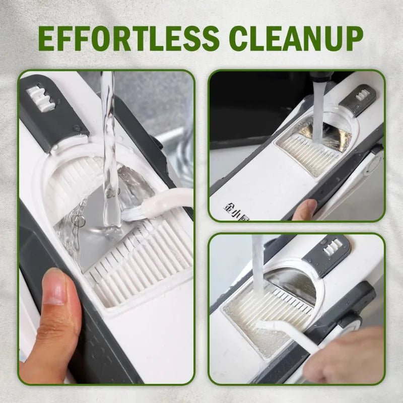 Compact mandoline slicer for salad preparation