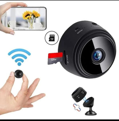 Compact wireless monitoring camera for indoor use