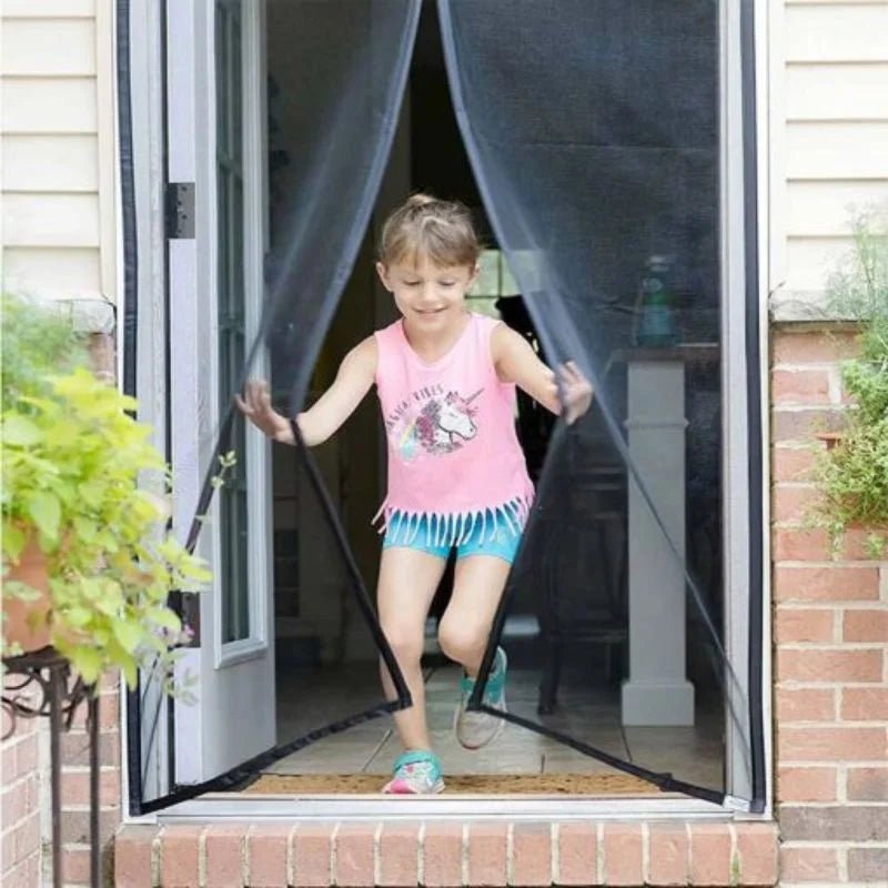 Easy install mesh door curtain for fresh airflow