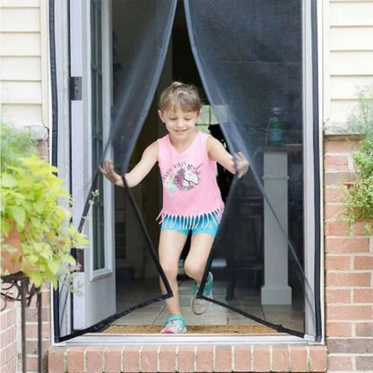 Easy install mesh door curtain for fresh airflow