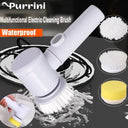 Electric cleaning brush with ergonomic handheld design