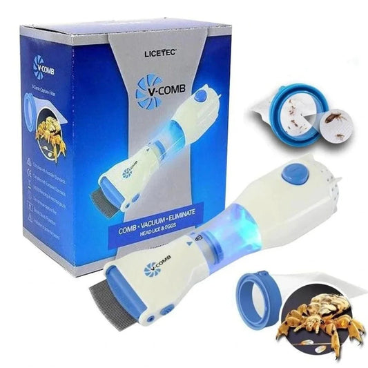 Electric fine-tooth hair cleaning comb with filter system