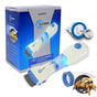 Electric fine-tooth hair cleaning comb with filter system