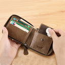 GOL leather wallet with secure button closure