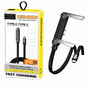 GrabitPK 240W USB-C Fast Charging Cable with Foldable Phone Stand