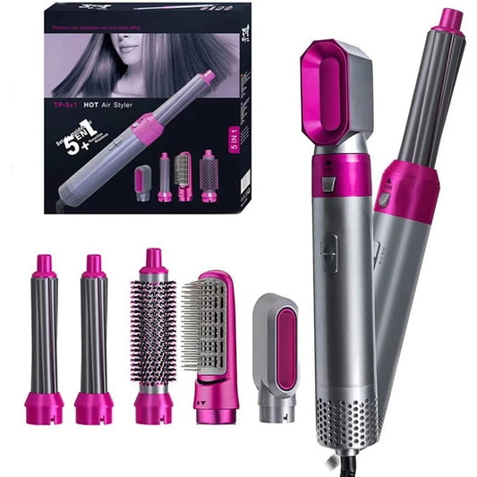 GrabitPK 5 in 1 hair styling brush kit with multiple attachments