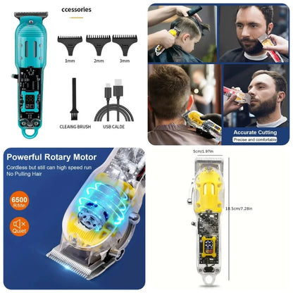 GrabitPK cordless hair cutting machine with guide combs