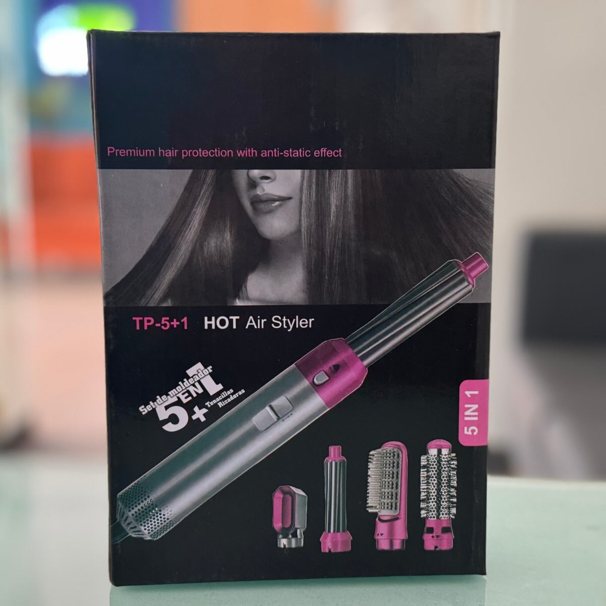 GrabitPK hair styling brush kit with dryer and curling accessories