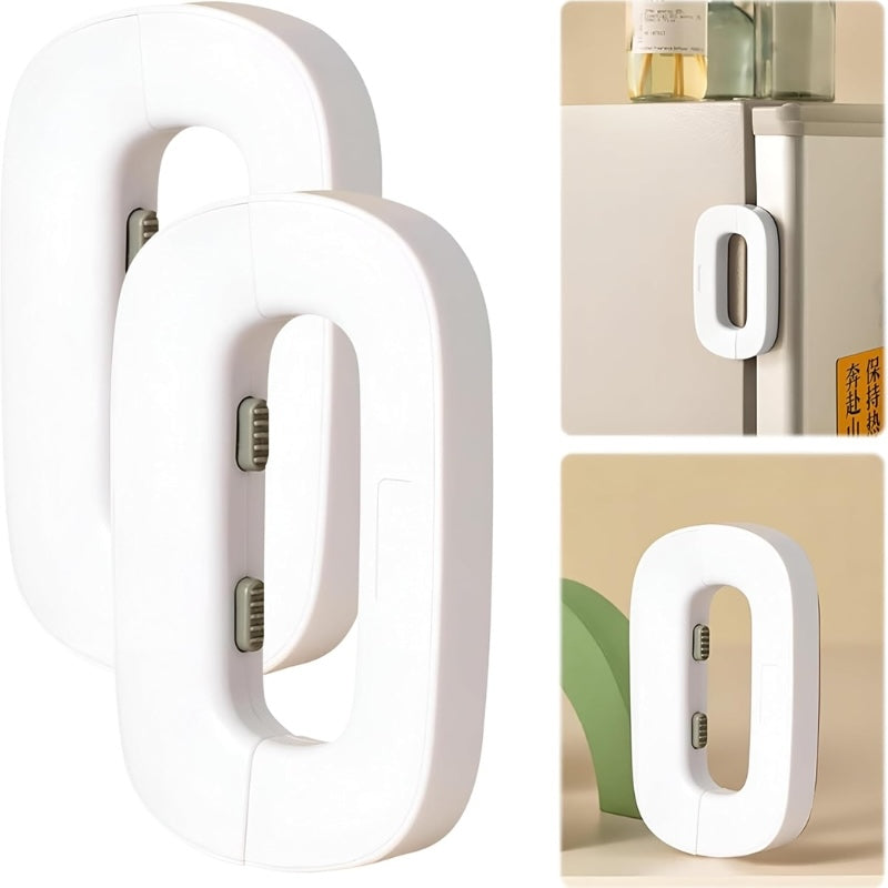 GrabitPK refrigerator door safety lock with double button design