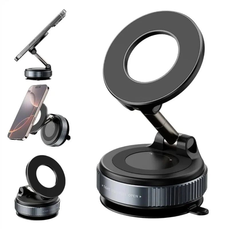 GrabitPK universal magnetic smartphone holder mounted on car dashboard