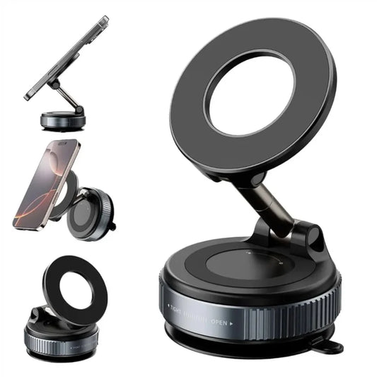 GrabitPK universal magnetic smartphone holder mounted on car dashboard