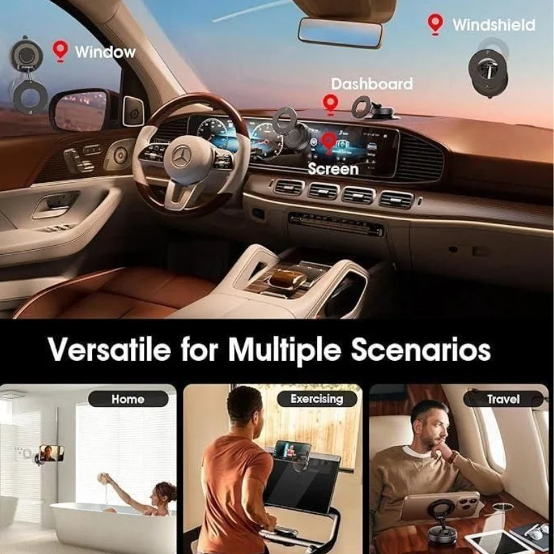 GrabitPK universal smartphone mount with vacuum suction base