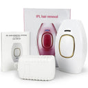Portable IPL beauty device with protective glasses