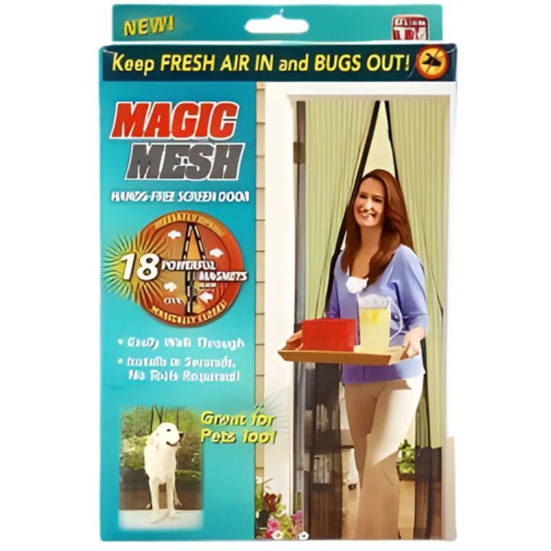 Lightweight mosquito mesh curtain for home entrance