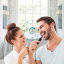 Compact rechargeable toothbrush on clean white background
