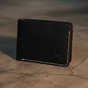 Men's rugged leather wallet black premium design