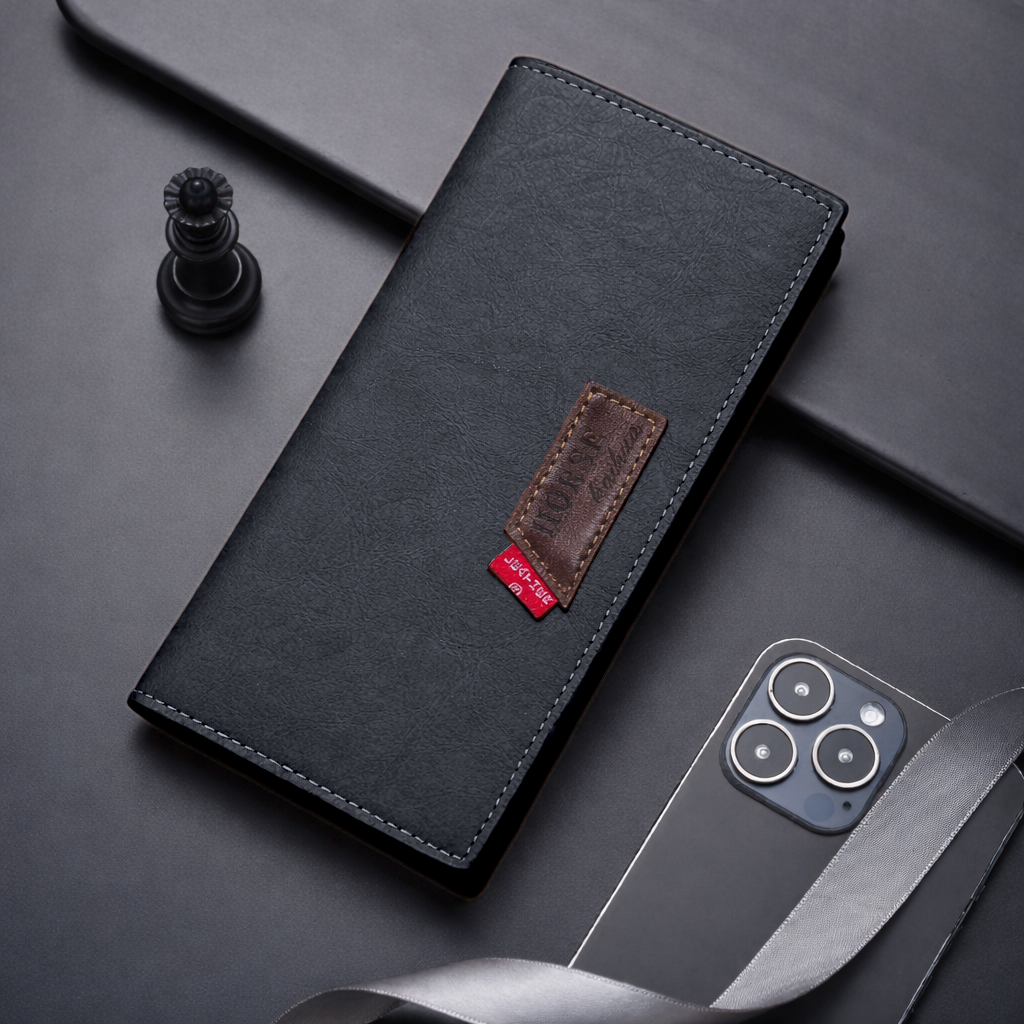Modern Touch long wallet black with 14 card slots