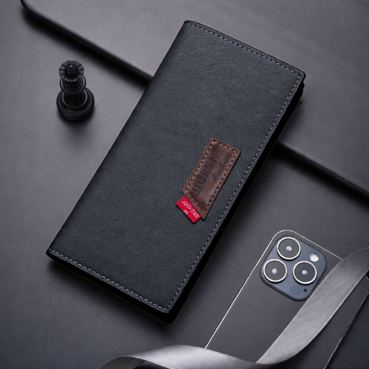 Modern Touch long wallet black with 14 card slots
