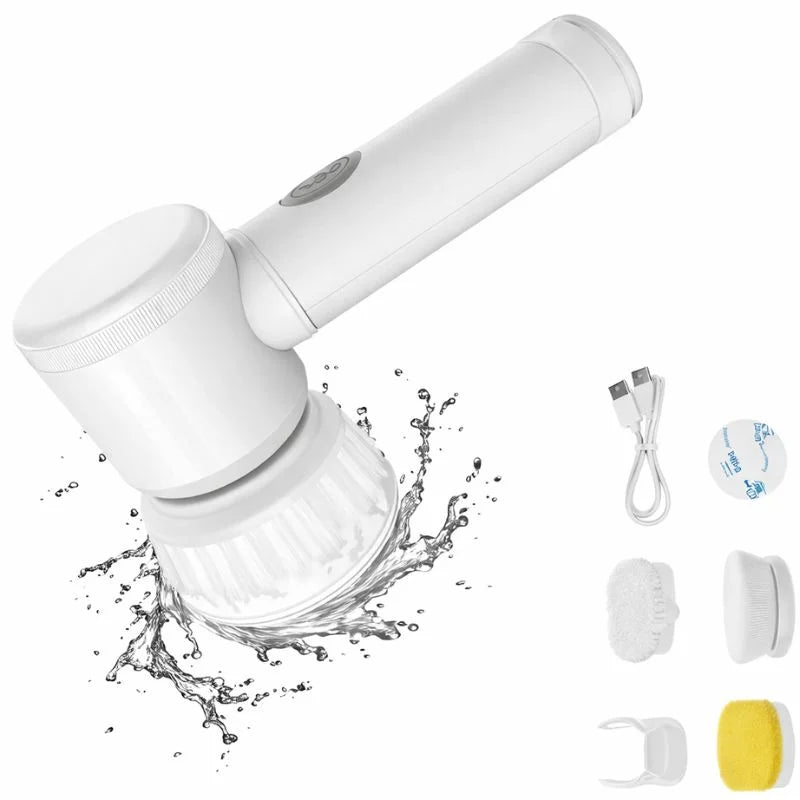 Multi-purpose electric scrubber for household cleaning tasks