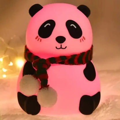 Panda shaped bedside lamp with color changing modes