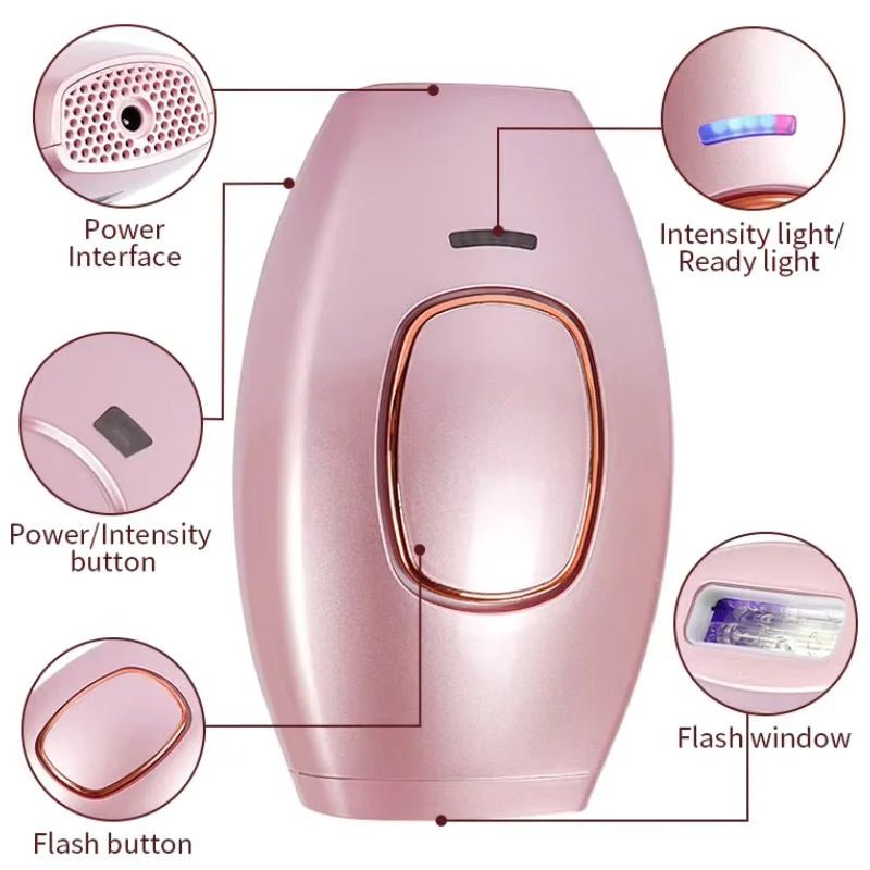 Handheld beauty grooming device with ergonomic design