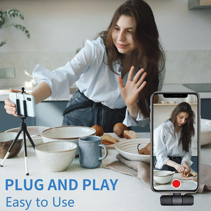 Portable clip-on wireless microphones for mobile recording