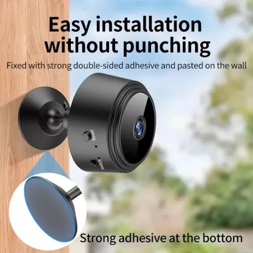 Portable mini camera with smartphone viewing support
