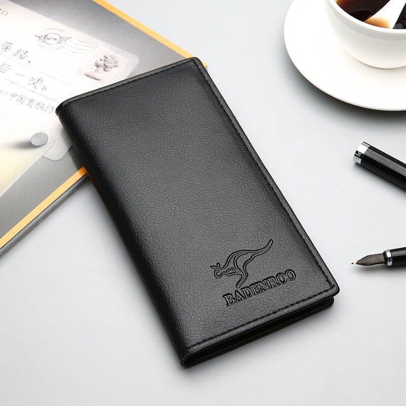 Premium long bifold wallet for business and travel