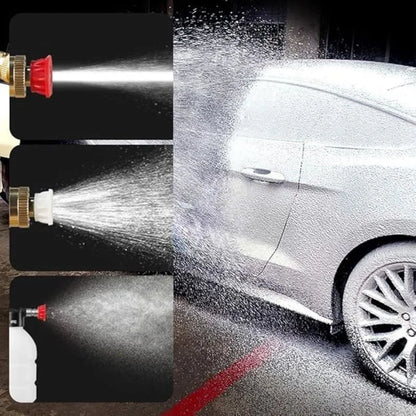 Rechargeable car washing gun with foam sprayer bottle