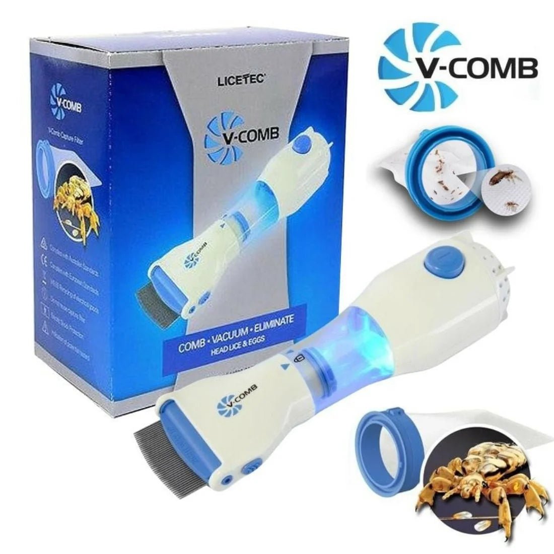 Reusable grooming comb with storage box accessories
