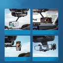 Rotatable mirror clip phone mount for vehicles