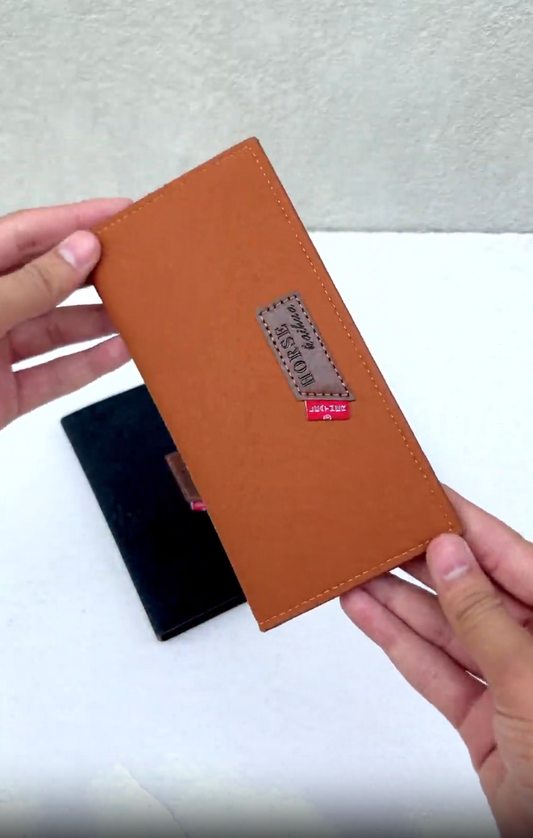 Modern Touch Long Wallet Black | 14 Card Slots & Zipper Pocket