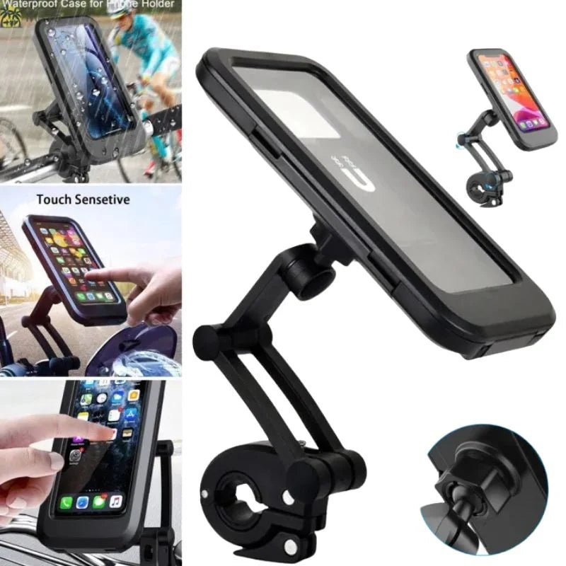 Shock-resistant motorcycle phone case holder for riding
