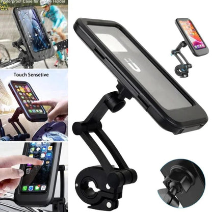 Shock-resistant motorcycle phone case holder for riding