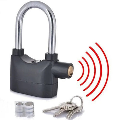 Smart siren padlock for gates and storage protection