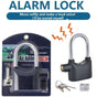 Waterproof alarm padlock with built-in siren security system