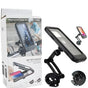 Waterproof motorcycle phone mount with 360 degree rotation