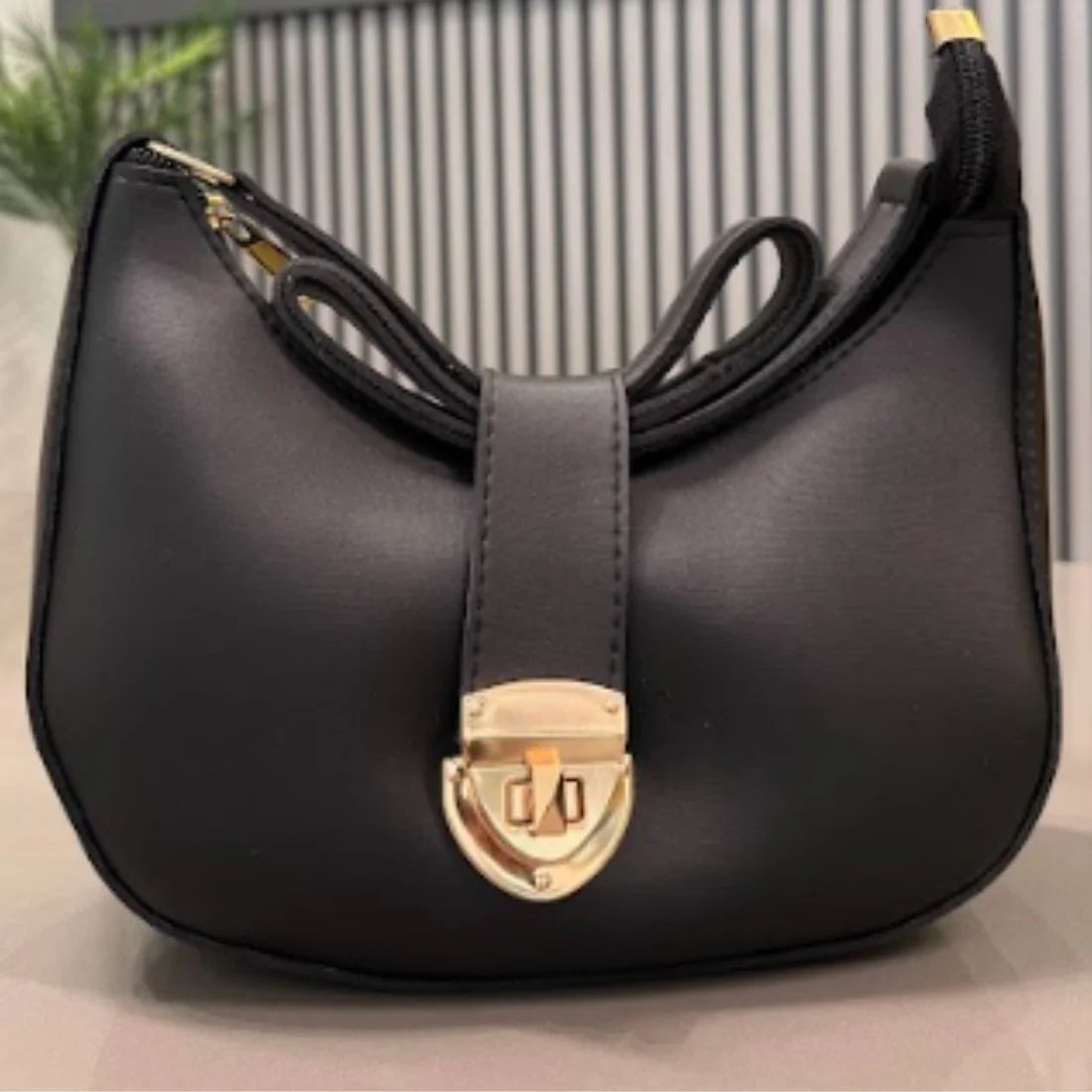 GrabitPK Luxury Crescent Shoulder Bag for Women Premium Faux Leather Handbag