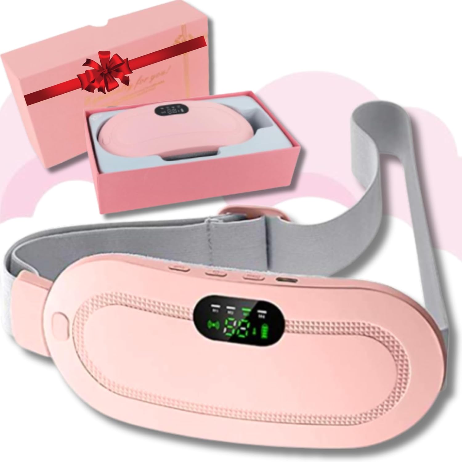 Soft fabric heated wrap belt for cozy daily relaxation