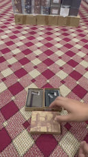 Black leather wallet with cash compartments