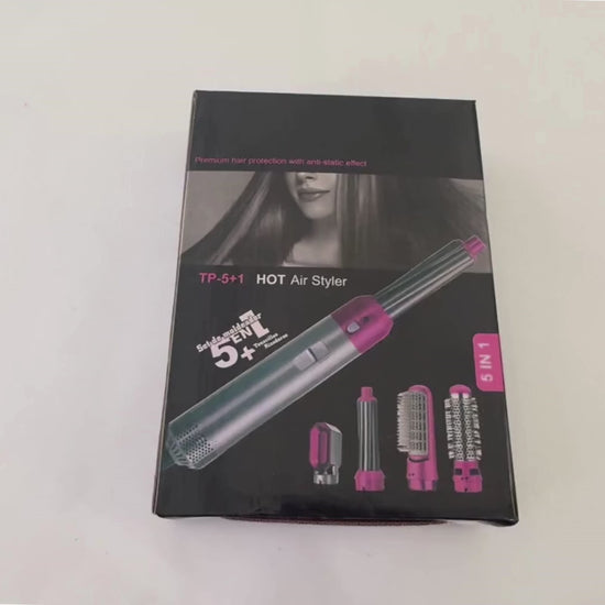 GrabitPK hair styling brush kit with dryer and curling accessories